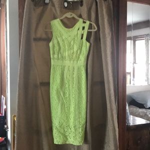Neon green dress